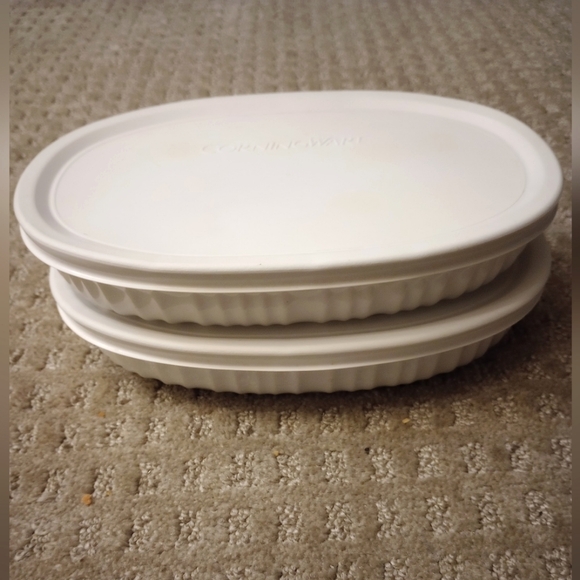 Corningware F-23-B Oval French White 23 ounces Casserole Stoneware Set o… - Picture 9 of 9